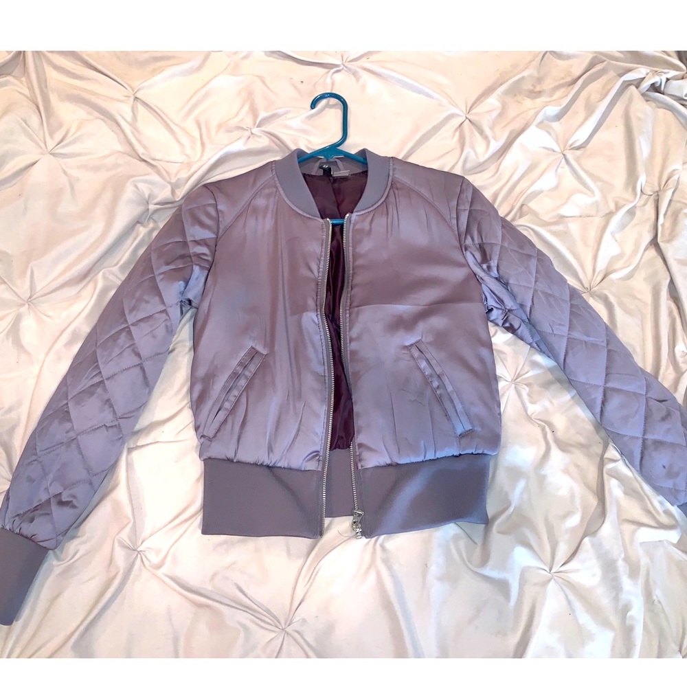 Dusty purple bomber jacket